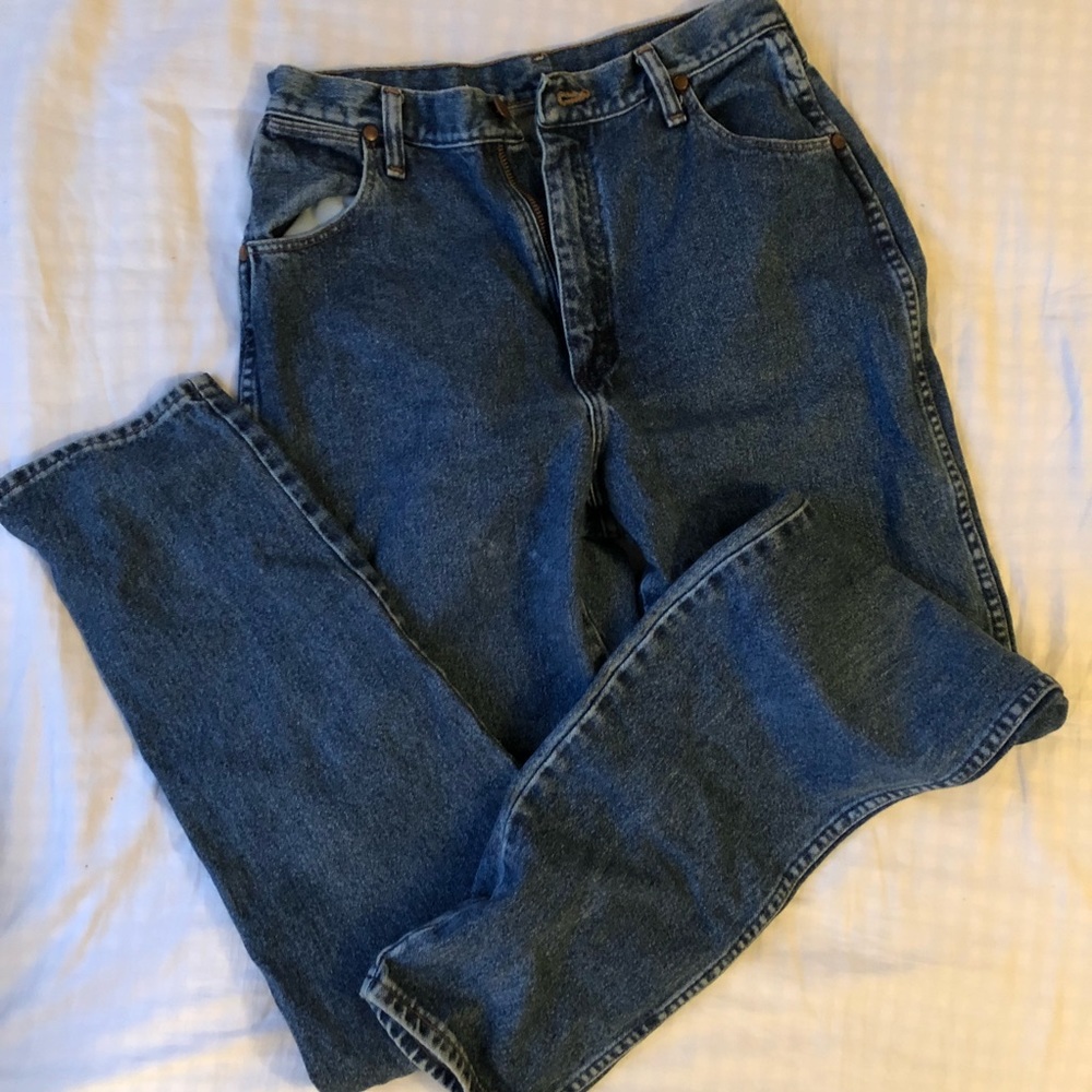 60's VINTAGE DENIM: Size 12, highwaisted, Wrangler